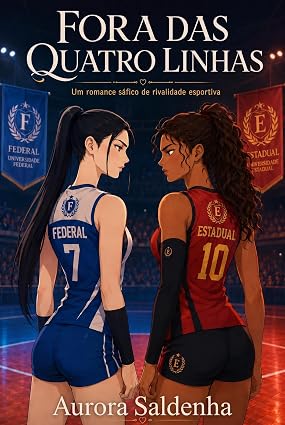 Capa de Fora das Quatro Linhas: Um romance sáfico de rivalidade esportiva
